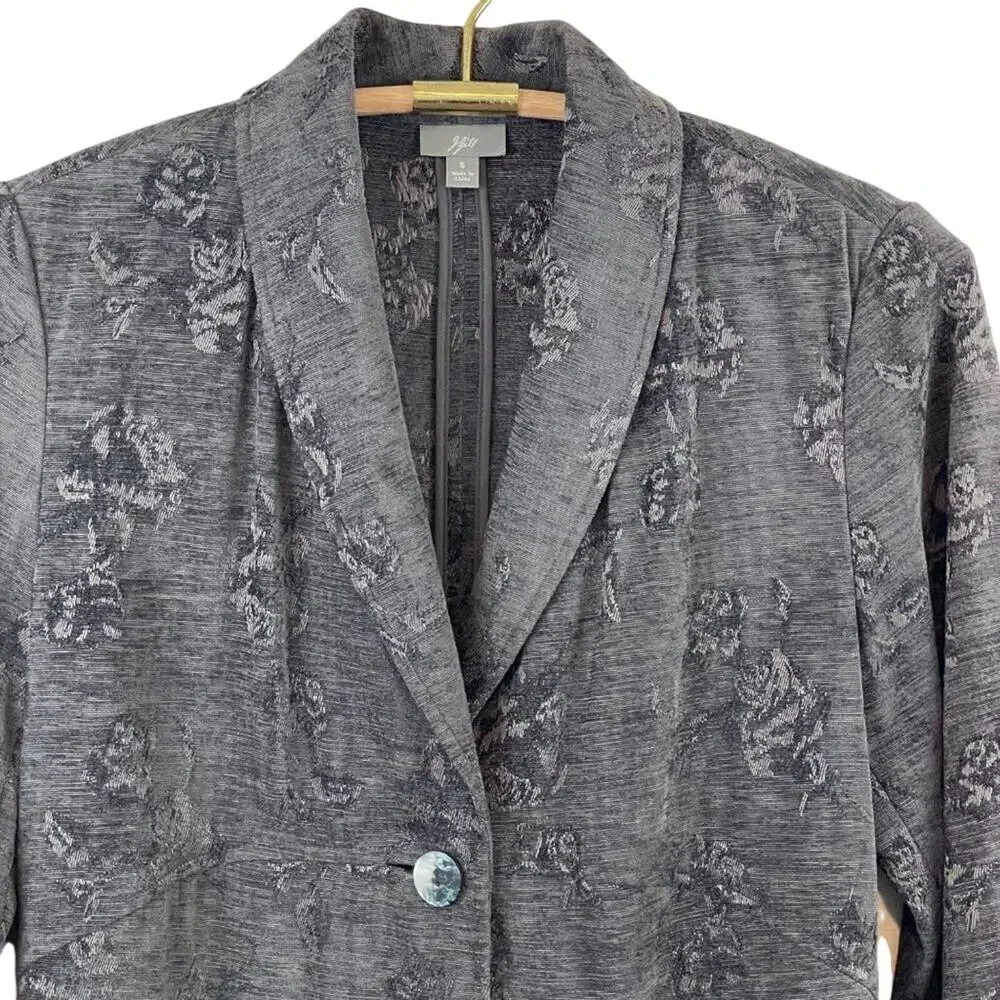 J. Jill Gray Brocade Jacket Size Small